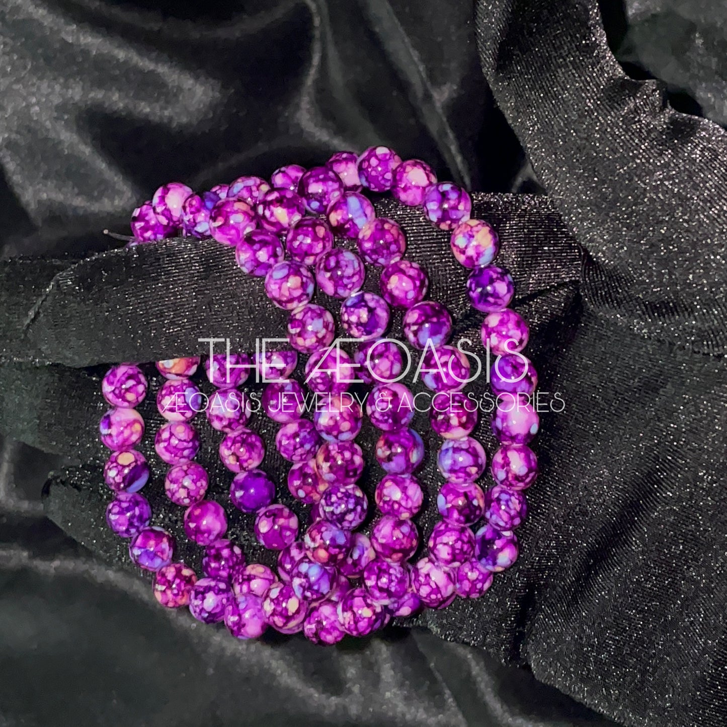 ÆOASIS Watercolour Acrylic Beaded Bracelets