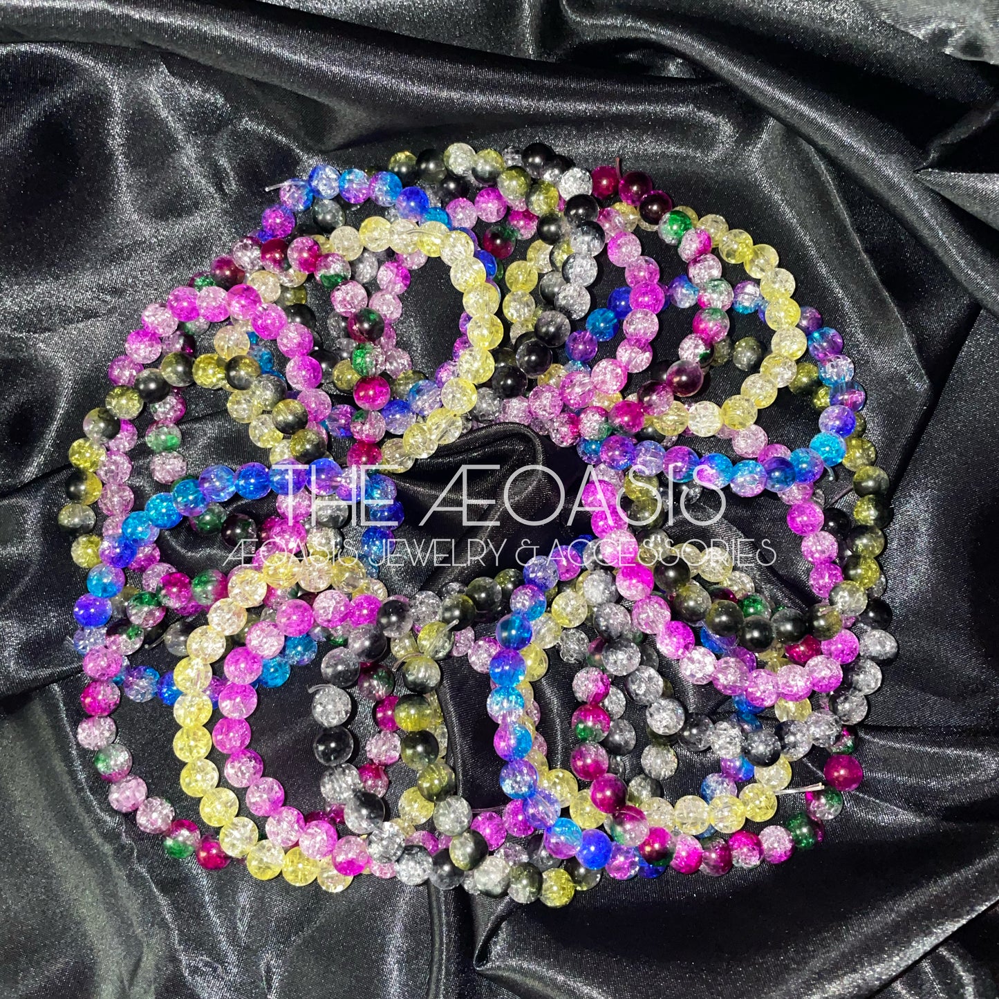 ÆOASIS Cracked Acrylic Beaded Bracelets