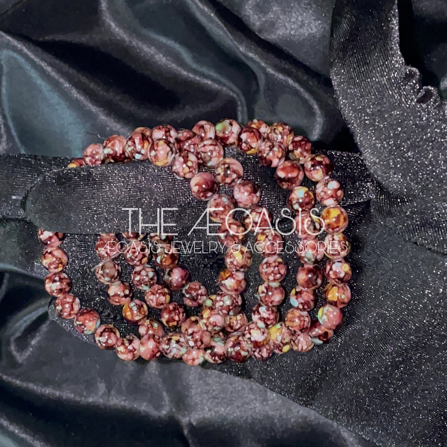 ÆOASIS Watercolour Acrylic Beaded Bracelets