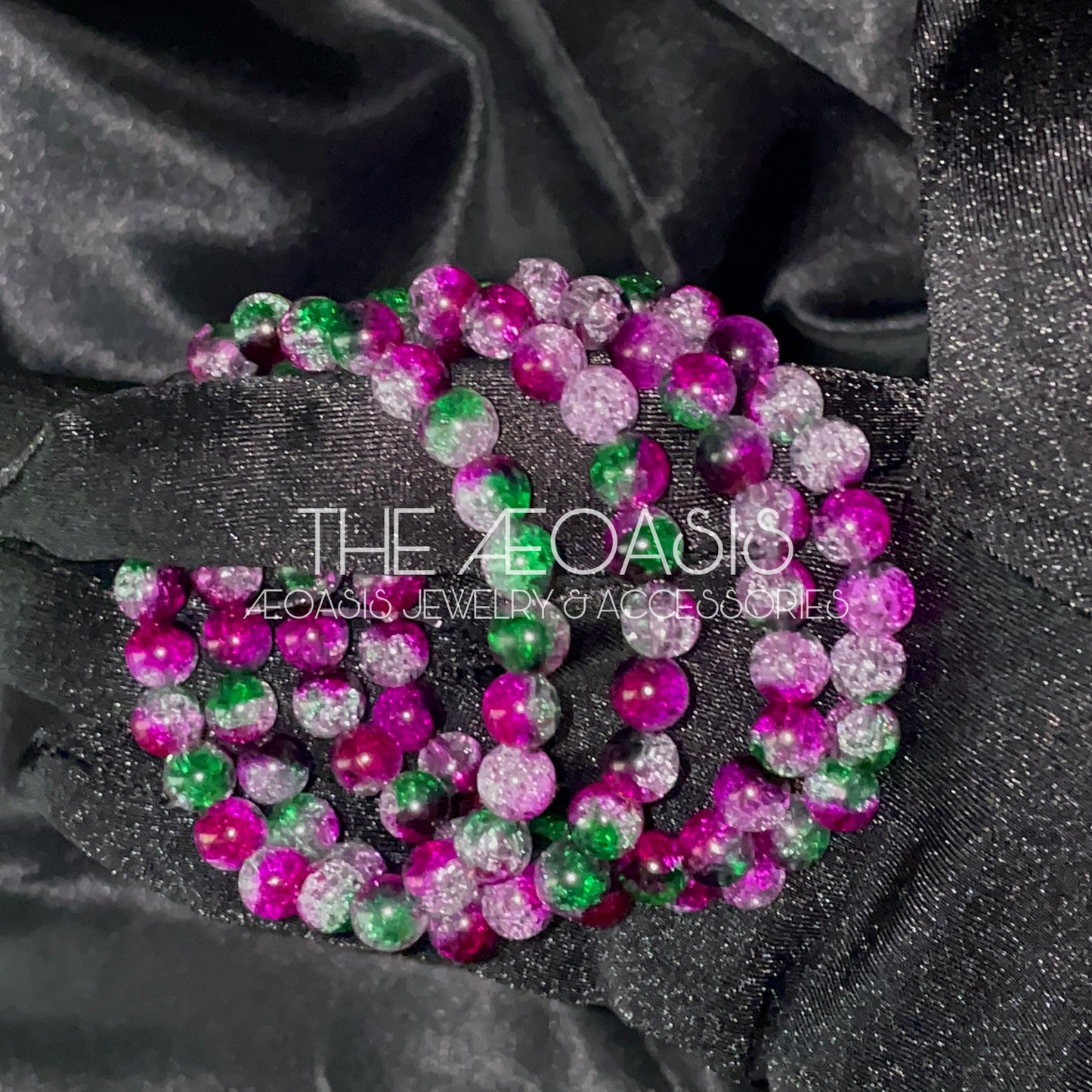 ÆOASIS Cracked Acrylic Beaded Bracelets