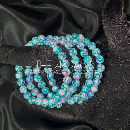 ÆOASIS Watercolour Acrylic Beaded Bracelets