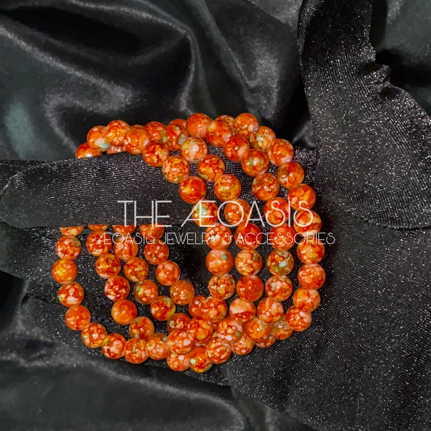 ÆOASIS Watercolour Acrylic Beaded Bracelets