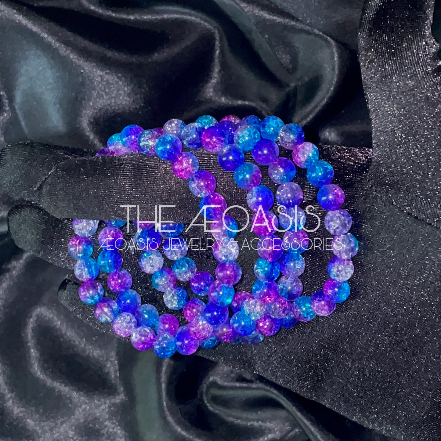 ÆOASIS Cracked Acrylic Beaded Bracelets