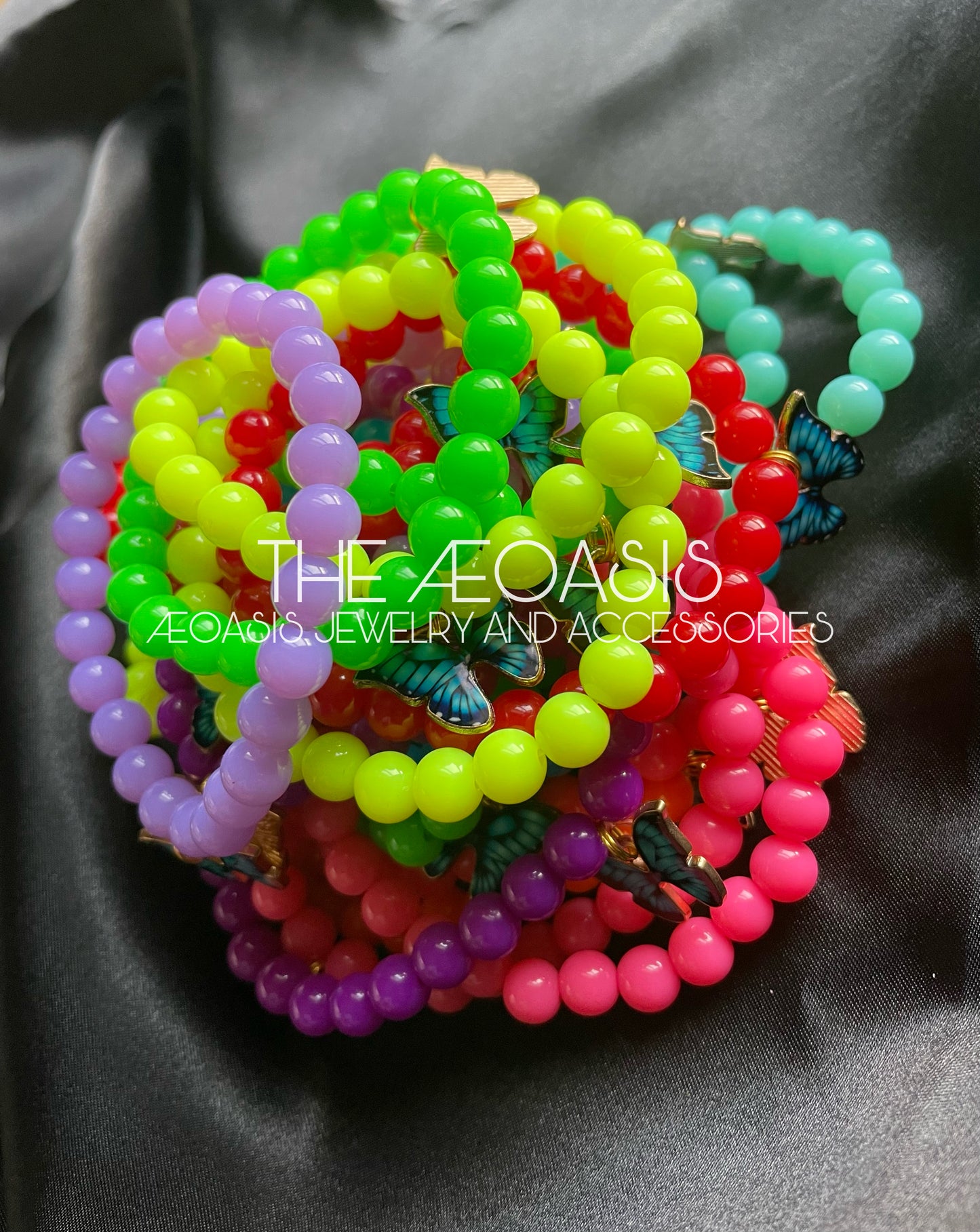 ÆOASIS Neon Beaded Bracelets